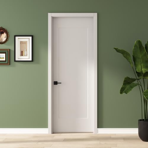 Image of BARNSMITH 30x84 in 1-Panel White Primed Molded Door Slab, Shaker Style Paintable Hollow Core Interior Door Panel, for Pocket, Swing, Sliding Door, Durable and Lightweight, No Assembly Required