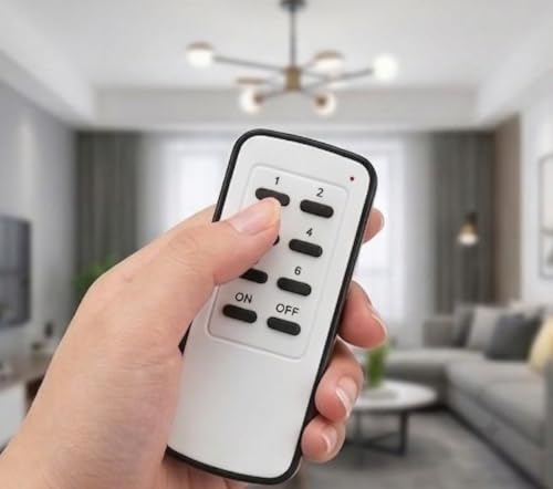 Image of Shockley 6-Way Digital Switch ON /Off 220V-240V Light Digital RF Remote Control Remote-Control Wireless Wall Switch, 2