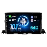 2G+64GB For Toyota Kluger 2014-2019 Android 15 Car Stereo Radio GPS Sat Nav 10inch IPS Carplay USB Mirror Link WIFI BT DSP RDS SWC FM Camera