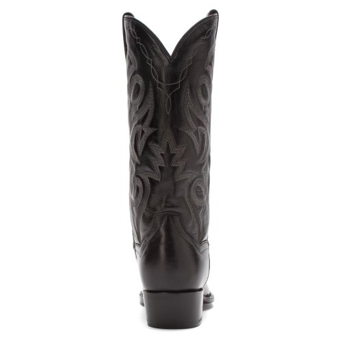 Image of Dan Post Mens Milwaukee Embroidered Narrow Round Toe Casual Boots Mid Calf - Black