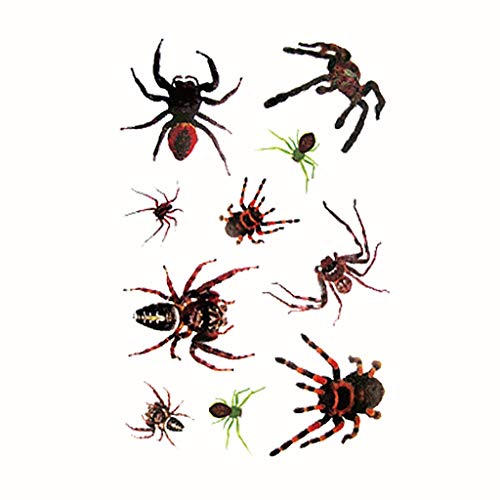 Autocollants de Tatouage d'halloween imperméables de Protection de l'environnement Autocollant Effrayant de Cicatrice Will B Stickers (J, One Size) Cover
