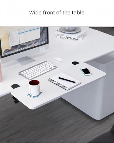 Rallonge de bureau ergonomique pliable 30x120 solution gain de place pince - 5