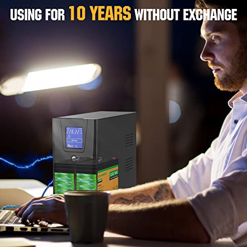 Image of ECO-WORTHY 2 Pack 12V 10Ah LiFePO4 Lithium Battery, 3000+ Deep Cycle Rechargeable Battery, Perfect for Lighting, Fish Finder