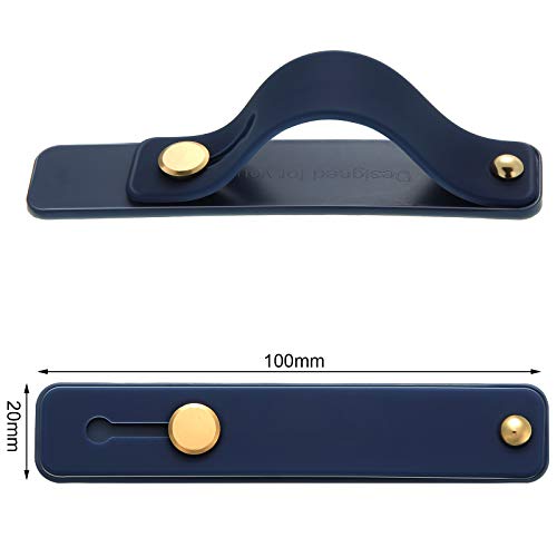 Image of Weewooday 6 Pieces Phone Grip Holder Cell Phone Grip Strap Telescopic Finger Strap Stand Universal Finger Kickstand for Most Smartphones(Charming Colors,Classic)