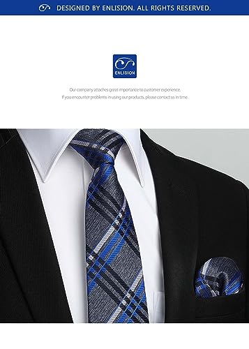 Enlision ビジネスネクタイ チェック EC-01