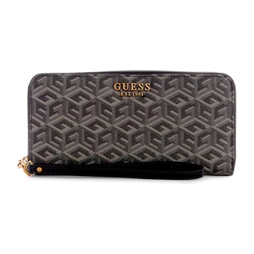Image of Guess Women's Black Printed Wallet| Ladies Purse Handbags | Gift For Ladies