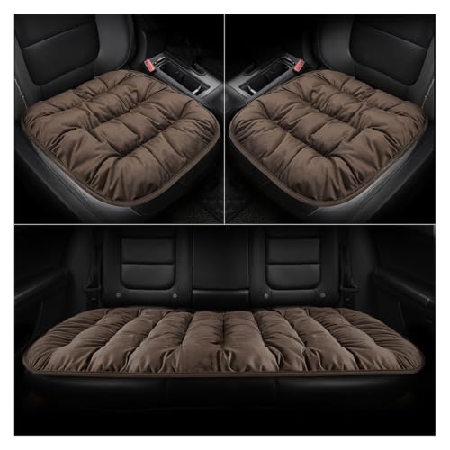Housses de siège d'hiver 3 pièces marron universelles pour voiture