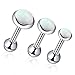 EVELICAL 3Pcs 316L Surgical Steel Opal Ear Pierced Tragus Helix Earring Cartiliage Piercing Earring Body Piercing Jewelry
