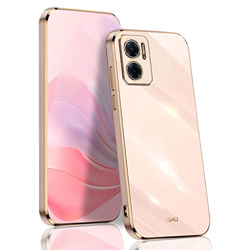 Cover per Xiaomi Redmi 10 5G Ultra Sottile Antiurto Morbida Bumper Custodia Placcatura Phnom Penh Lusso Anticaduta Case elegante leggero rosa silicone tpu