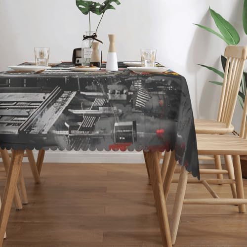 Nappe rectangulaire 137x183 lavable pour protéger la table des taches - 3