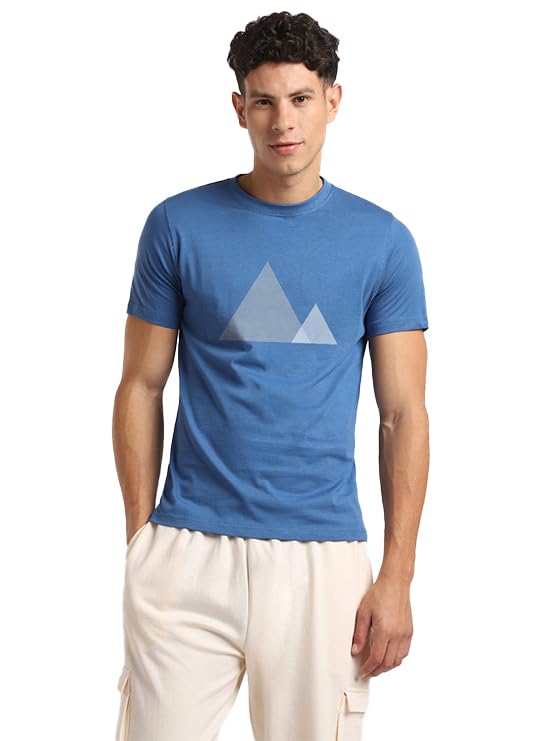 Image of Nobero 100% Cotton T Shirts for Men Stylish | Regular Fit | Graphic Printed T Shirts for Men 180 GSM Combed Cotton | Round Neck Half Sleeve