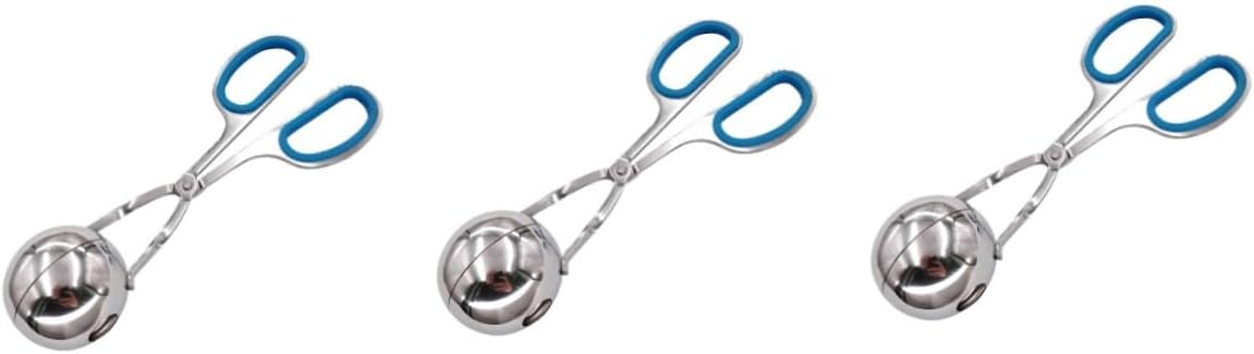 Unomor 3pcs Stainless Steel Meatball Maker Spoon Meatball Scoop Kitchen Gadget Diy Meat Ball Maker