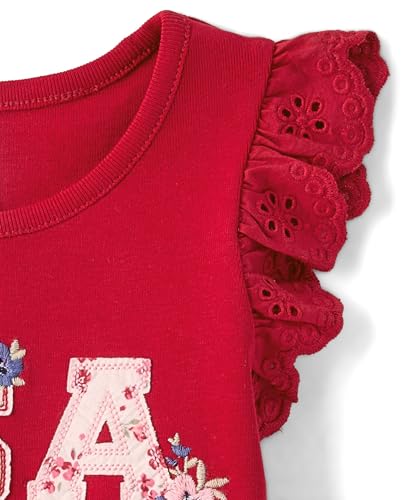Image of Gymboree Girls' and Toddler Flutter Sleeve T-Shirt