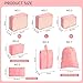 7PCS Packing Cubes for Suitcases, Travel Luggage Organizer Bags, Suitcase Organizer Bags Set for Carry on Luggage Travel Essentials, Pink