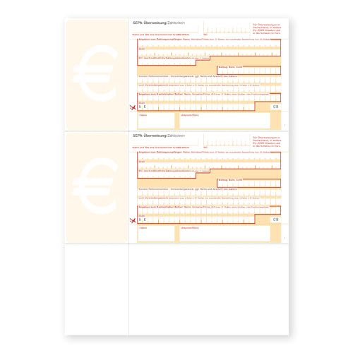 Litfax – SEPA Überweisung Zahlschein HU272, Format: DIN A4...