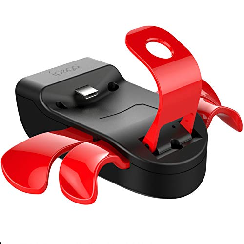 IPEGA PG-P4013 Scorpio PS4 Gamepad Wireless Extension Key Converter, Convert PS4 Game Controller to be Compatible with PS4, PS3, N-Switch, PC, Android, and IOS Devices for Game Operation (Black-Red)