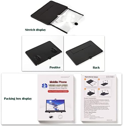 12 Inch 3D Phone Screen Amplifier, Ultra-Clear Mobile Display with Folding Stand, Portable Pull-Out Holder for All Smartphones, Enhance Viewing Experience