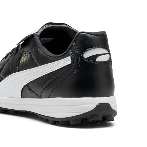 PUMA Erwachsene King TOP TT Fußballschuhe 38.5, Black White Gold – Ansicht 2