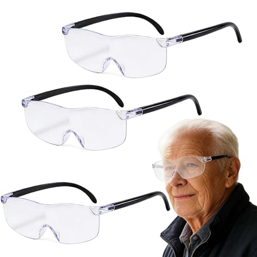 Miaherry 3 Stück Vergrößerungsbrille Lupenbrille Lupe-Set...