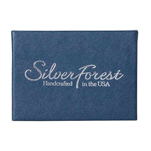 Silver Forest Purple Tear with Flower and Silver Filigree. NE-18214