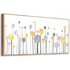 Abstract Dandelion Wood Framed