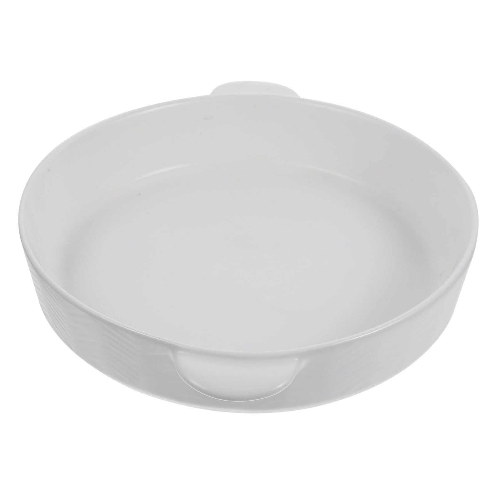 Plat à tarte en céramique blanc ULTECHNOVO avec double poignée