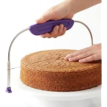 Cake Leveler, Adjustable Cake Cutter Slicer Leveler 9 Different Height Premium Stainless Steel Cakes Wire Cutter Slicer Professional Cakes Slicer Tool for LevelingPurple
