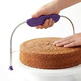 HJZHII Tortenschneider Tortenbodenschneider Edelstahl, Kuchenschneider mit Höhenverstellbar Tortenboden Schneidehilfe Kuchenbodenschneider Schneiddraht für Schneiden Tortenbodens in Schichten