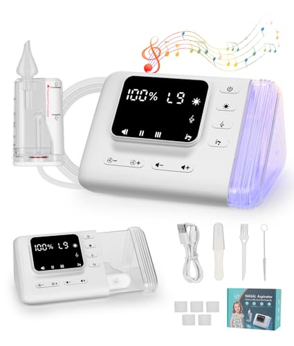 PAHTTO Elektrischer Nasensauger für Babys mit UV-Desinfektionsfunktion,...