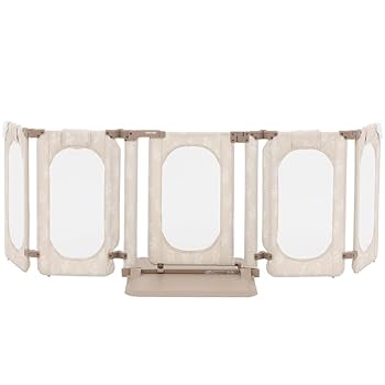 美品　ベビーゲート　おくトビラ　L  リーフ柄 日本育児 おくだけとおせんぼ おくトビラ Lサイズ つみき/きのみ