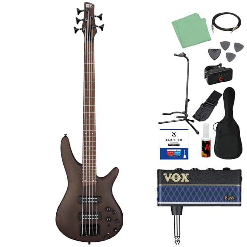 SR305EB WNF 5弦ベース初心者12点セット 【ヘッドホンアンプ付】 エレキベース Walnut Flat アイバニーズ