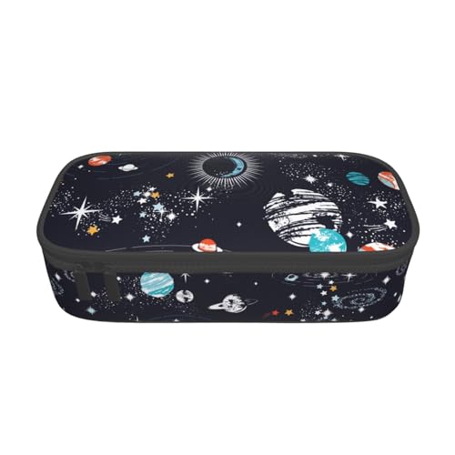Image of Galaxy Pencil Case Aesthetic Large Capacity Pen Pouch | Storage Bag with Compartments for Travel School Office Organizer