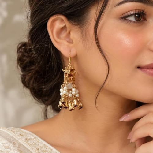 Generic Gold LED Jhumka Earrings for Women - Image 4