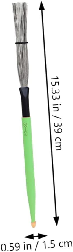 ibasenice Drum Stick Brush Wire Drum Brush Percussion Mallets Wood Handle for Pro Drummers