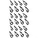 Rod Tip Repair Kit - Fishing Rod Tips Replacement with Stainless Steel Ceramic Guides Ring, Pole Eyelets 24Pcs