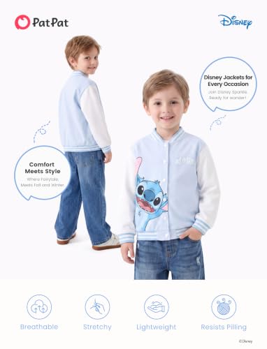 Image of Disney Marvel Bomber Jacket Spider Man Toy Story Cars Varsity Cardigan2-13Y | Officially Licensed Snap Button Coat,Fall Star Wars Graphic Cloth Top,Hulk Venom Stitch Mickey Lightning Mcqueen Kids Apparel