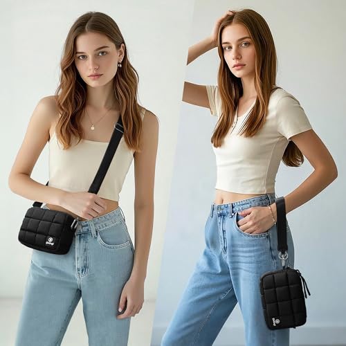 Puffer Travel bag-Gym bag+Cosmetic Bag-Black3