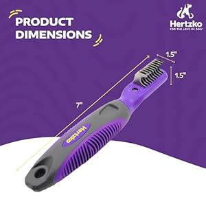 Hawwwy Cat and Dog Dematting Tools - Hertzko Double Sided Dog and Cat Dematting Comb - For All Pets - Effortlessly Removes Tangles, Mats, And Loose Fur - Safe, Easy Grooming For Cats And Dog - Large Hawwwy Cat and Dog Dematting Tools Hertzko Double Sided Dog and Cat Dematting Comb For All Pets Effortlessly Removes Tangles Mats And Loose Fur Safe Easy Grooming For Cats And Dog Large
