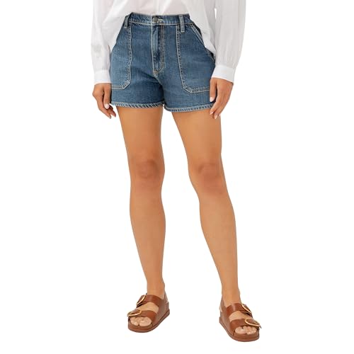 Short utilitaire taille haute femme denim indigo Silver Jeans Co.