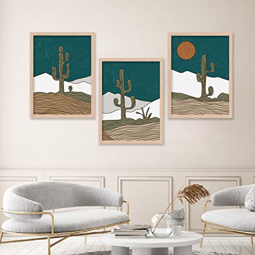 Image of kotart Modern Framed Painting for Wall Decoration - Living Room, Bedroom Art - Big Size Decor (Multi, Framed) Set of 3 (Art 3, 10x13 inch)