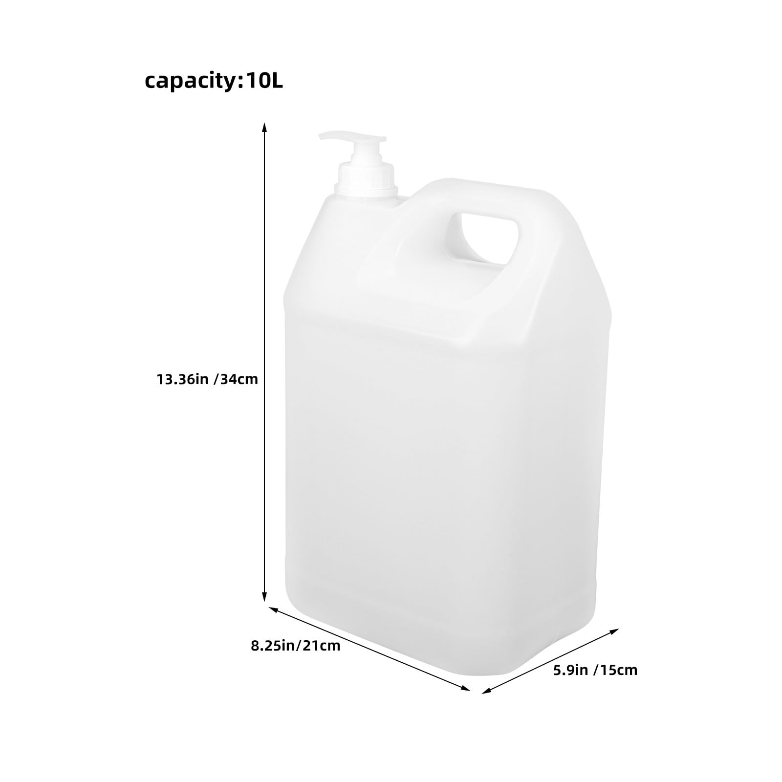 2 Stück-Pack Pumpspenderflaschen 10l aus Kunststoff in Weiß
