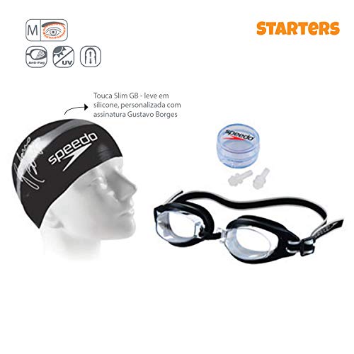 Speedo 3.0, Swim Kit Unissex, Preto (Black), Único Paquete De 3