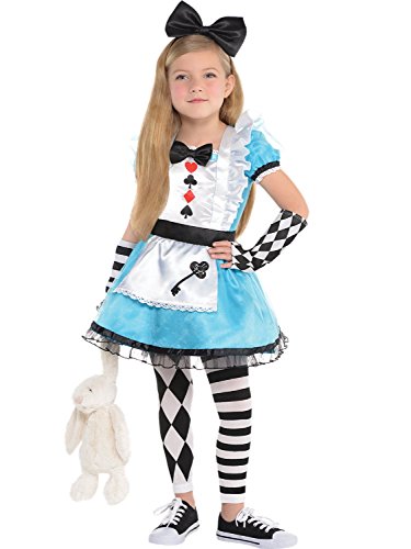 Girls 4 Piece Alice in Wonderland World Book Day Week TV Book Film Fancy Dress Costume Outfit (8-10 Years)