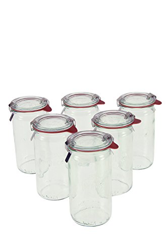 Weck 975 1/4L Cylindrical Jar Set Of Six - 11.5 Ounce #TOP1