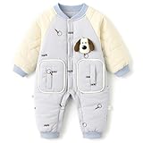 JiAmy Mono Nieve para Bebé, Traje de Nieve Invierno Buzo Mameluco Conjunto de Ropa Regalo 9-12 Meses