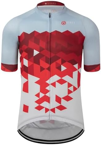 男性&#39 ;sサイクリングジャージ半袖サイクリングジャージバックポケット付き通気速乾サイクリングジャージ4枚