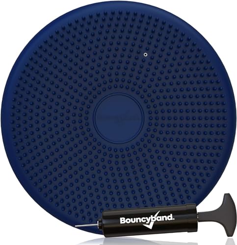 Image of Bouncyband - Wiggle Seat - 10 Pack - Blue, 13 inch D - Large Sensory Cushion for Kids Ages 6-18+ - Promotes Active Learning, Improves Student Productivity, Includes Easy-Inflation Pump