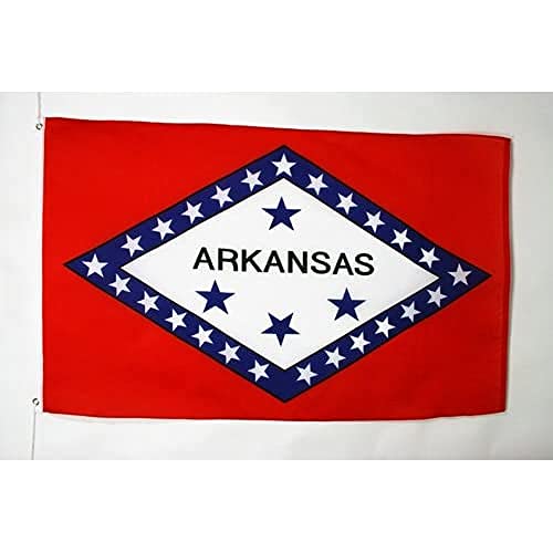 AZ FLAG, Arkansas Flag, 2x3 Ft, 100D Polyester Us State Of Arkansas Banner with Two Metal Grommets, Fade Resistant