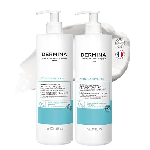 Baume relipidant anti-grattage DERMINA Atolina hydratant peaux sèches sensibles 800ml