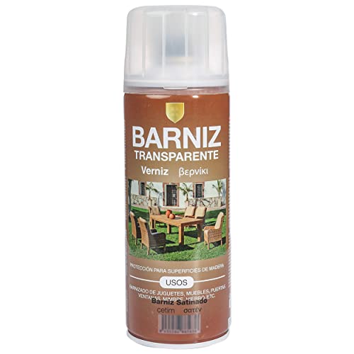 Etrexonline Pintura Spray Multicolor Profesional 400ml Adecuado Metal Madera y Plástico - Color Barniz Satinado (Paquete de 1)